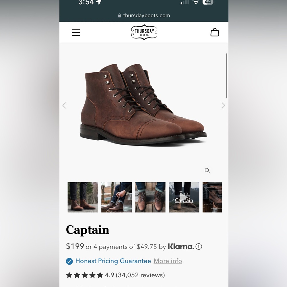 Thursday Boots Men’s Captain Arizona Adobe - Picture 3 of 12
